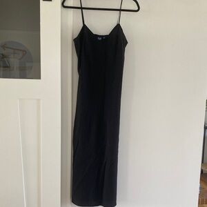 GAP Black Strapless Slip Dress with Thin Straps